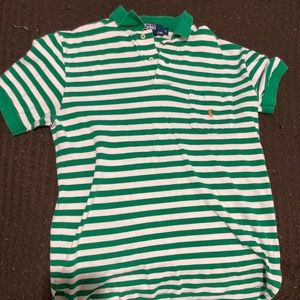 Green & White Polo Ralph Lauren M Shirt